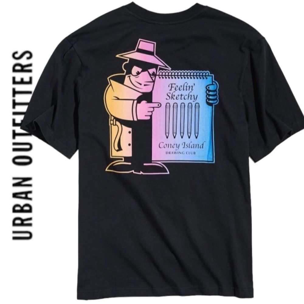 NEW Coney Island Picnic UO Urban Outfitters Feelin’ Sketchy T-Shirt Tee L XL